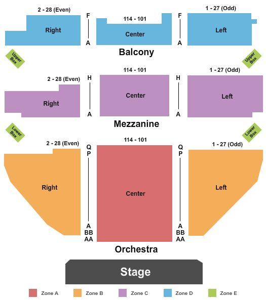 Belasco Seating Chart