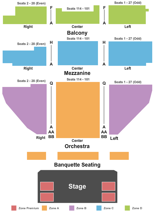 The Belasco Theater Seating Chart
