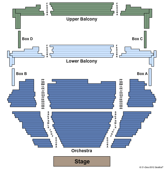 S.E. Belcher Jr. Performance Center End Stage Seating Chart