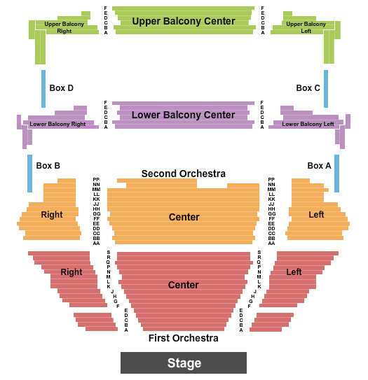 S.E. Belcher Jr. Performance Center Seating Chart