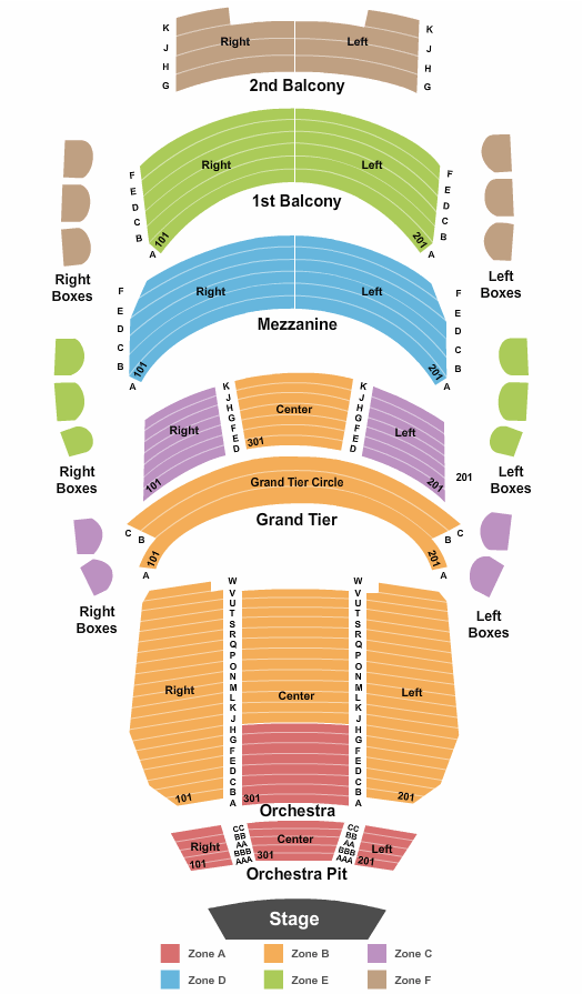 Belk Theatre at Blumenthal Performing Arts Center Seating Map