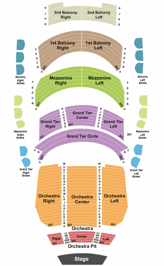Belk Theatre at Blumenthal Performing Arts Center Endstage Seating Chart