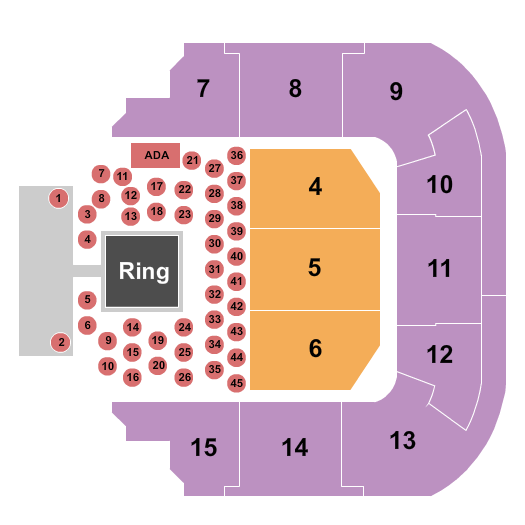 Bell Auditorium Boxing 2 Seating Chart