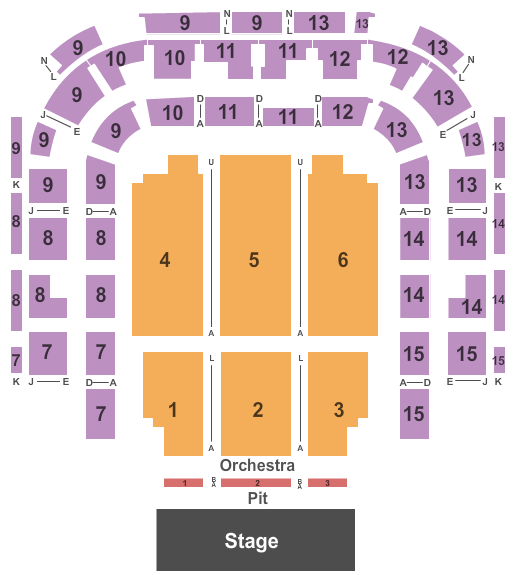 Bell Auditorium Endstage Pit Seating Chart