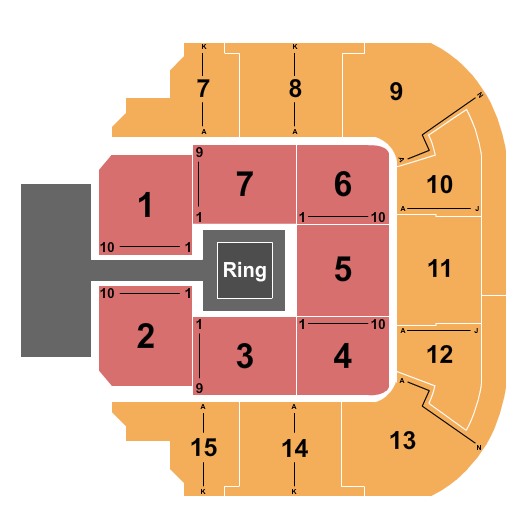 Bell Auditorium WWE Seating Chart