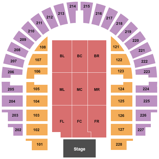 Cadence Bank Center Endstage 2 Seating Chart