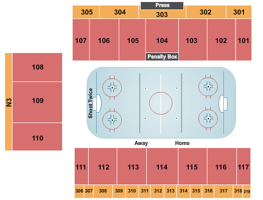 CAA Arena Hockey Seating Chart