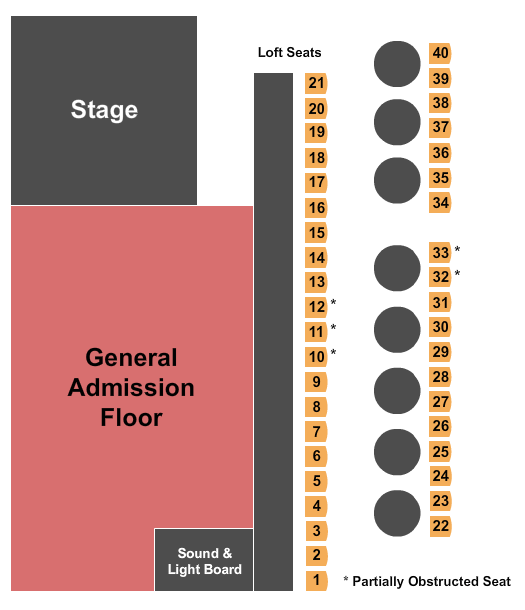 seating chart for Belly Up Tavern - Endstage GA Flr - eventticketscenter.com