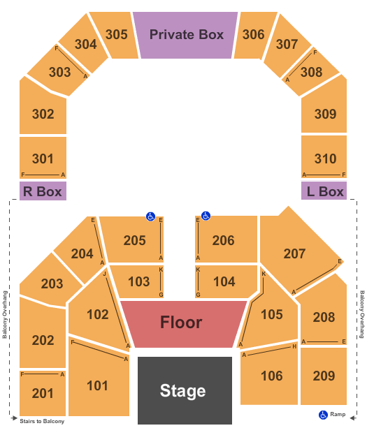 Live Center Stage Seating Chart