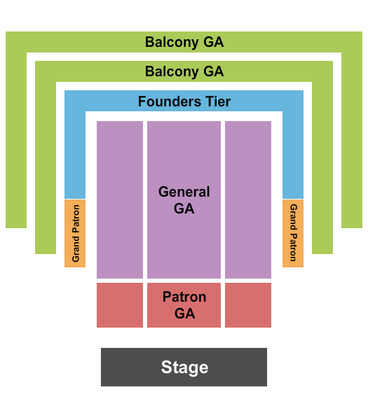 Benaroya Hall - S. Mark Taper Foundation Auditorium GA By Level 2 Seating Chart