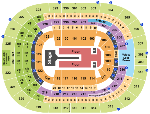 Benchmark International Arena Florence and The Machine Seating Chart