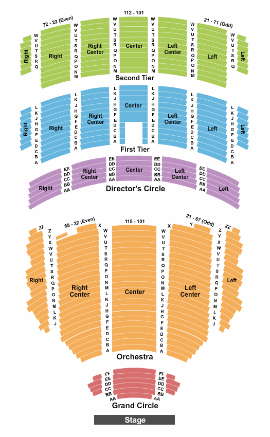 seating chart for Benedum Center - Endstage - eventticketscenter.com