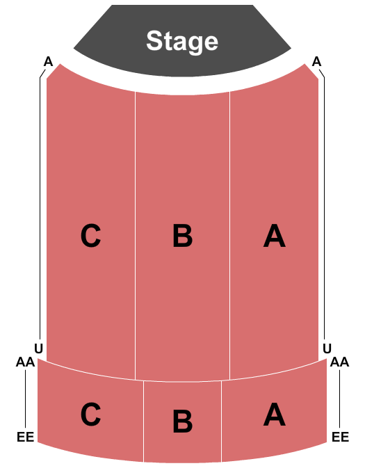 Bennett Auditorium - USM End Stage Seating Chart