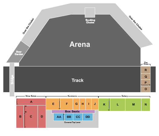 Benton Franklin Fairgrounds seating chart with row numbers