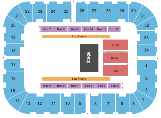Berglund Center Coliseum Half House Seating Chart