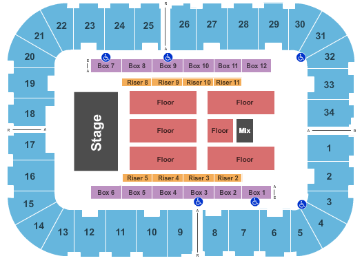 Berglund Center Coliseum Endstage Seating Chart