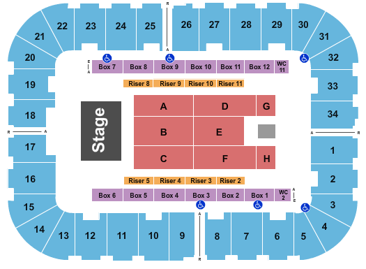 Berglund Center Coliseum Endstage 4 Seating Chart