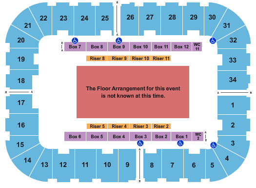 Berglund Center Coliseum Generic Floor Seating Chart