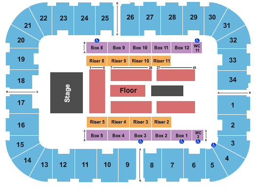 Berglund Center Coliseum James Taylor Seating Chart