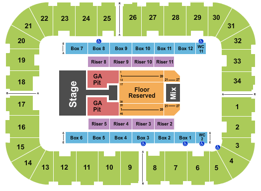 Berglund Center Coliseum Kane Brown Seating Chart