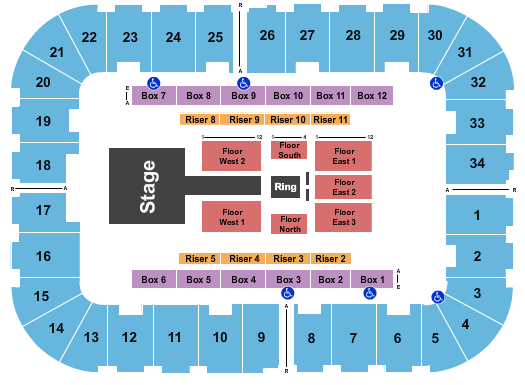Berglund Center Coliseum WWE Seating Chart