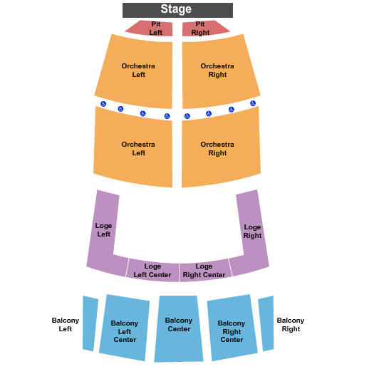 Berglund Performing Arts Theatre (Formerly Roanoke Performing Arts Theatre) Seating Chart