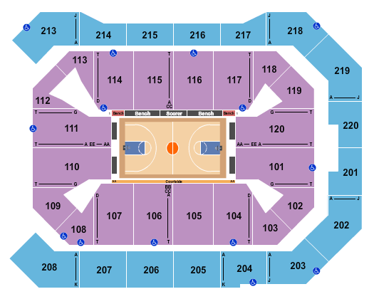 Berry Center Basketball Seating Chart