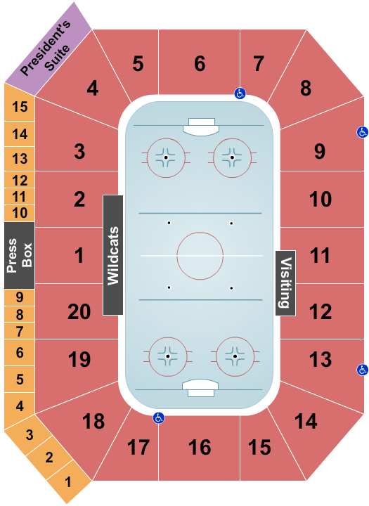 Berry Events Center Hockey Seating Chart