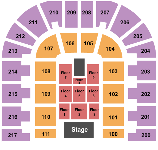 Bert Ogden Arena Endstage 2 Seating Chart