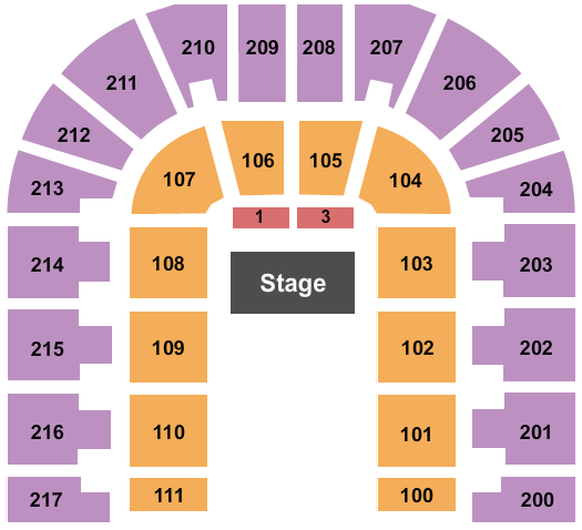 Bert Ogden Arena Endstage Half Seating Chart