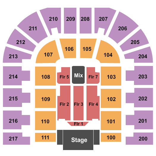 Bert Ogden Arena End Stage Seating Chart