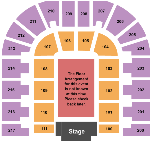 Bert Ogden Arena Generic Floor Seating Chart