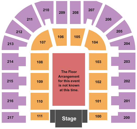 Bert Ogden Arena Generic Floor Seating Chart