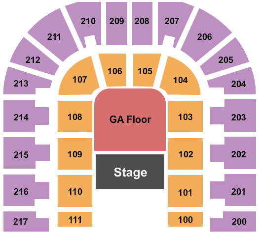 Bert Ogden Arena Half House GA Seating Chart