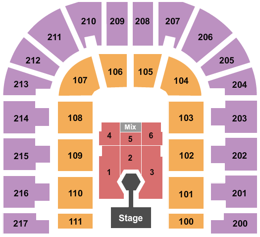 Bert Ogden Arena RBD Seating Chart