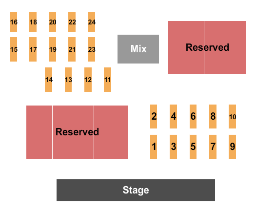 Bert's Back Porch venue and seating information
