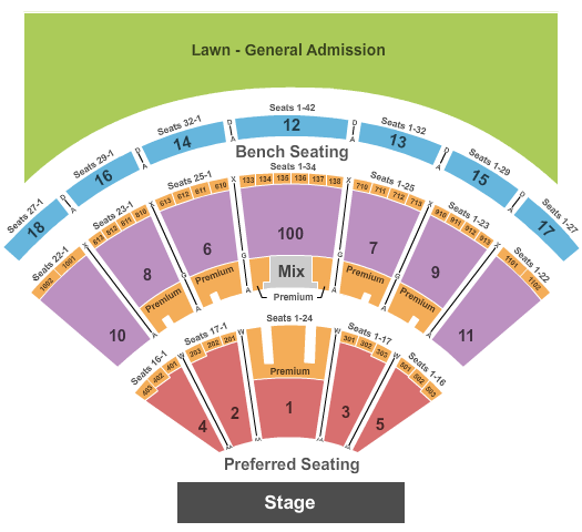 Bethel Woods Center For The Arts seating chart event tickets center