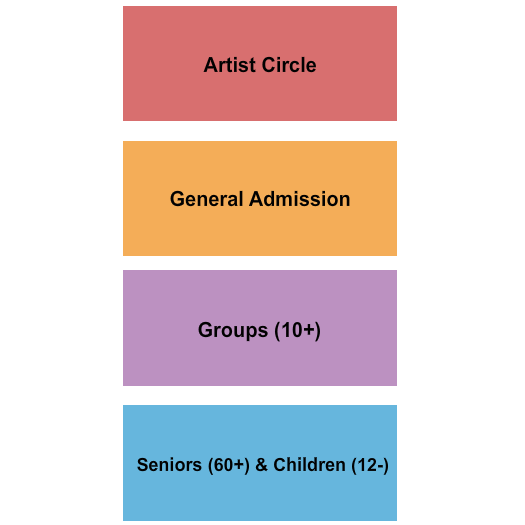 Bethesda Christian Church Artist Circle & GA Seating Chart