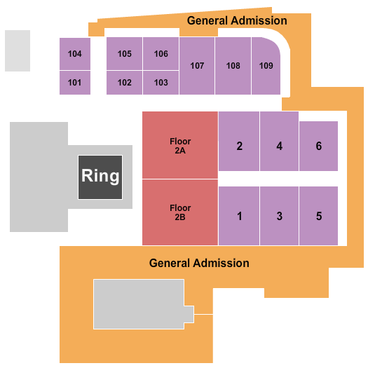 Big Night Live Wrestling Seating Chart