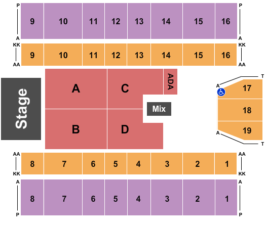 Marshall Health Network Arena End Stage 2 Seating Chart