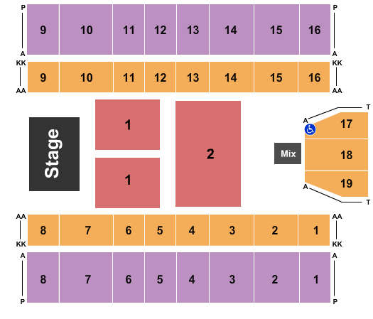 Marshall Health Network Arena Endstage Floors Seating Chart