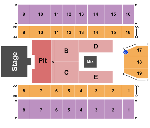 Marshall Health Network Arena Endstage Pit 2 Seating Chart