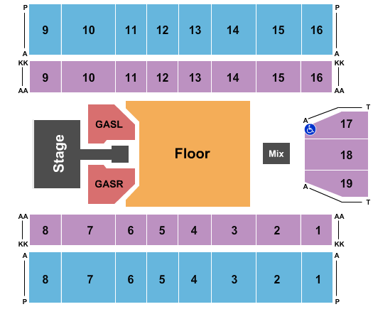 seating chart for Mountain Health Arena - Kane Brown - eventticketscenter.com