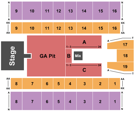 Marshall Health Network Arena Shinedown Seating Chart