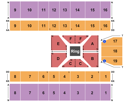 Marshall Health Network Arena WWE Seating Chart