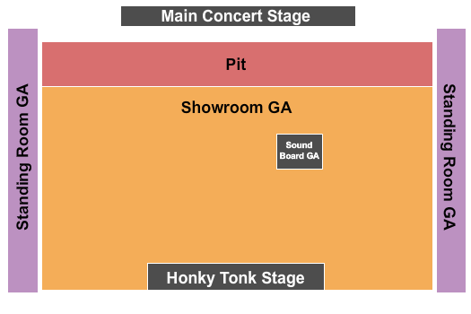 Billy Bobs End Stage GA Pit Seating Chart