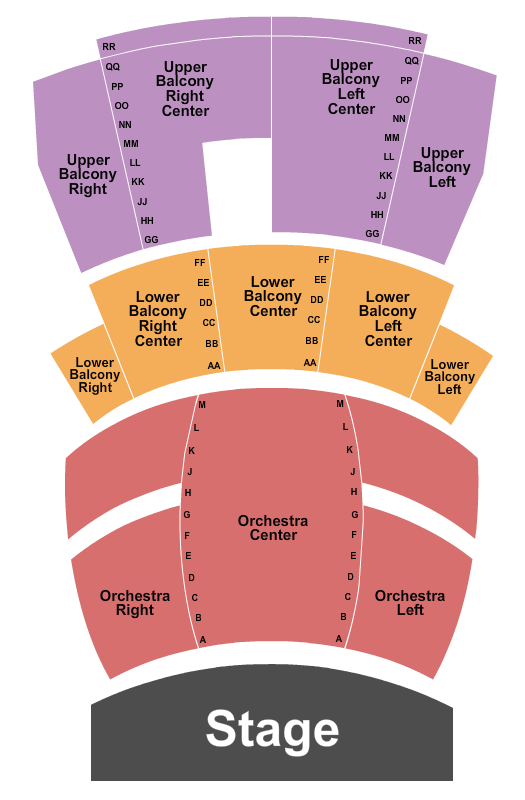 Bing Crosby Theater Endstage 2 Seating Chart