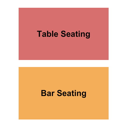 Birdland Theatre Table/Bar Seating Chart