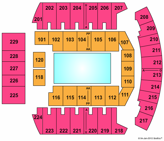 Bismarck Event Center Ice Seating Chart