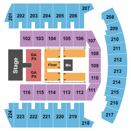 Bismarck Event Center Old Dominion Seating Chart